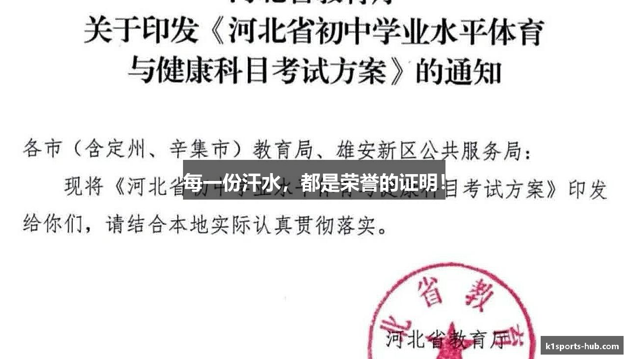 每一份汗水，都是荣誉的证明！